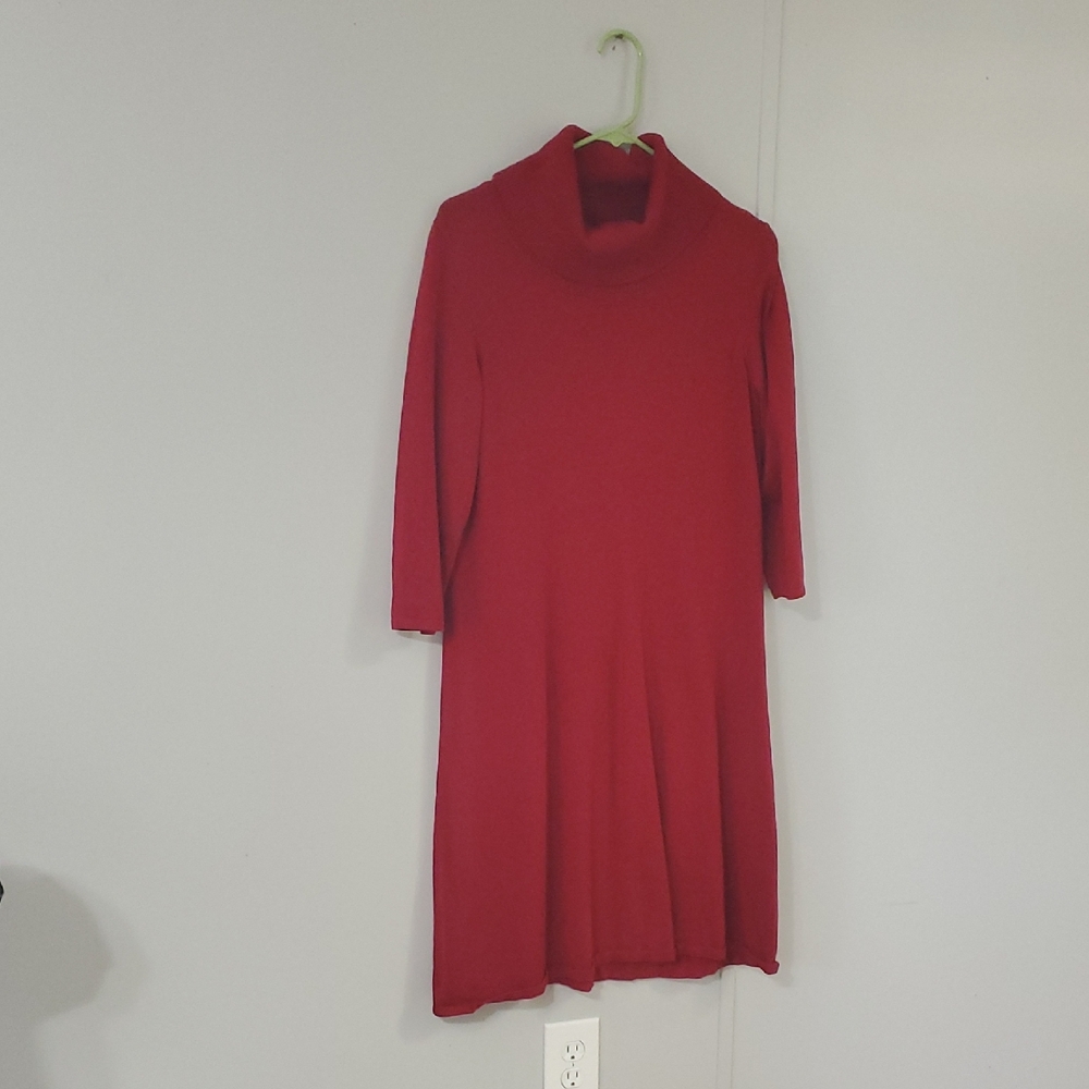 Nine West Red Long Sleeve Dress